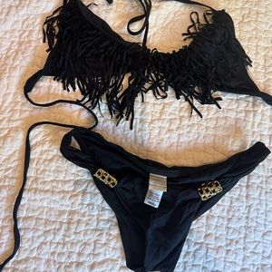 LSpace fringe top and embellished bottom, l and small